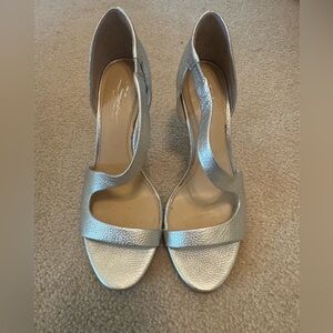 Elegant Silver Women's Heels
